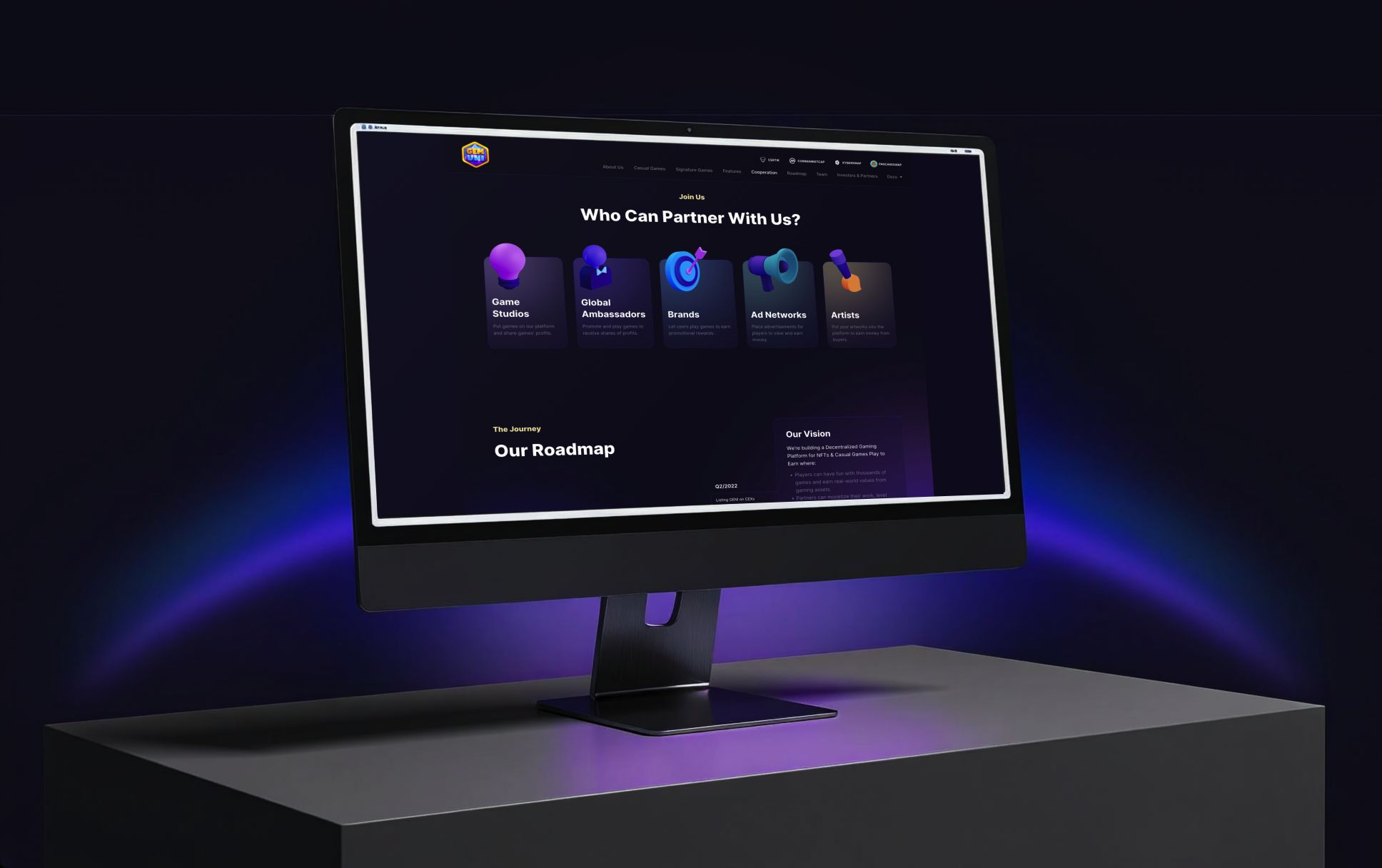 Gem Uni device mockup: Desktop — Cooperation