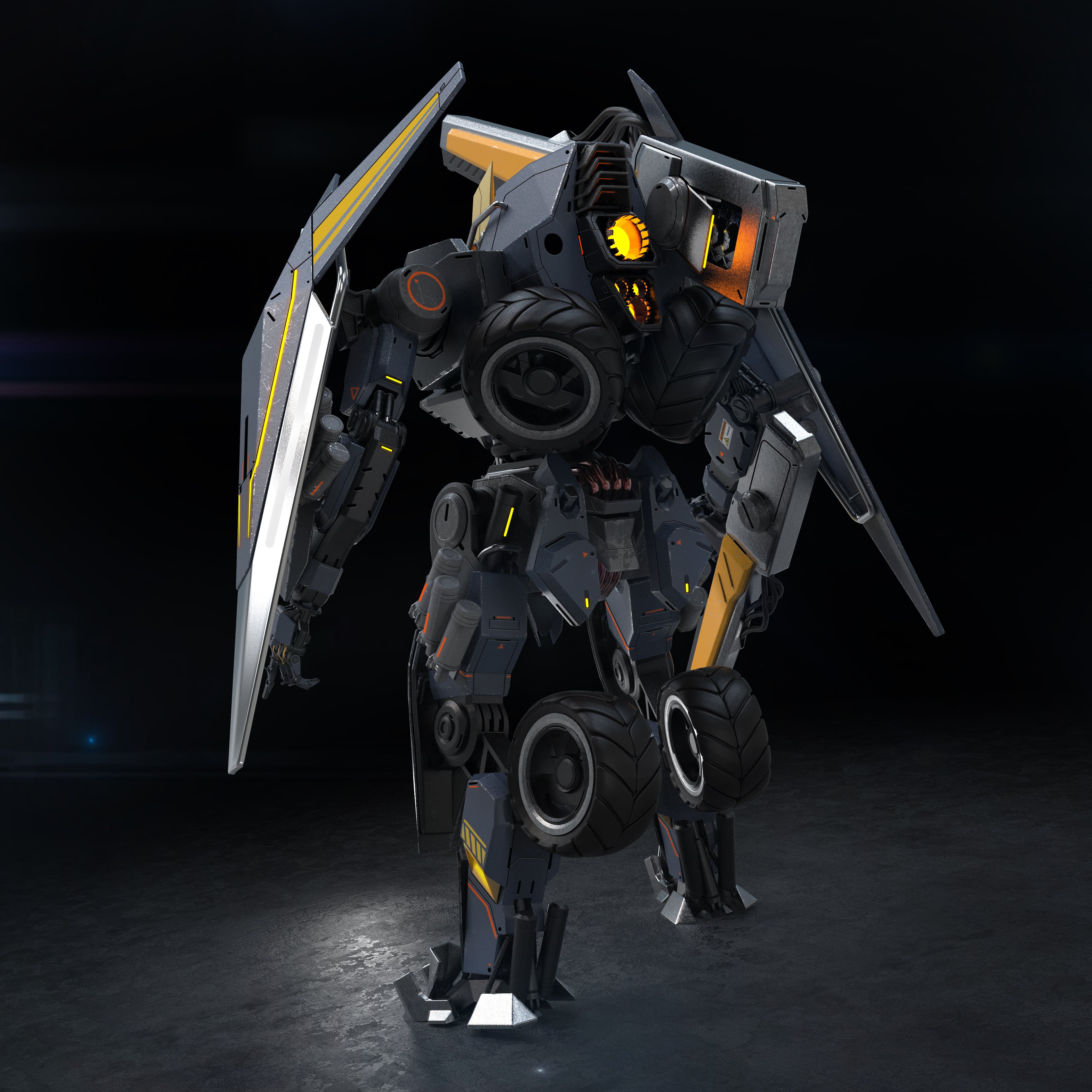 Resolve — Robot form, rear view