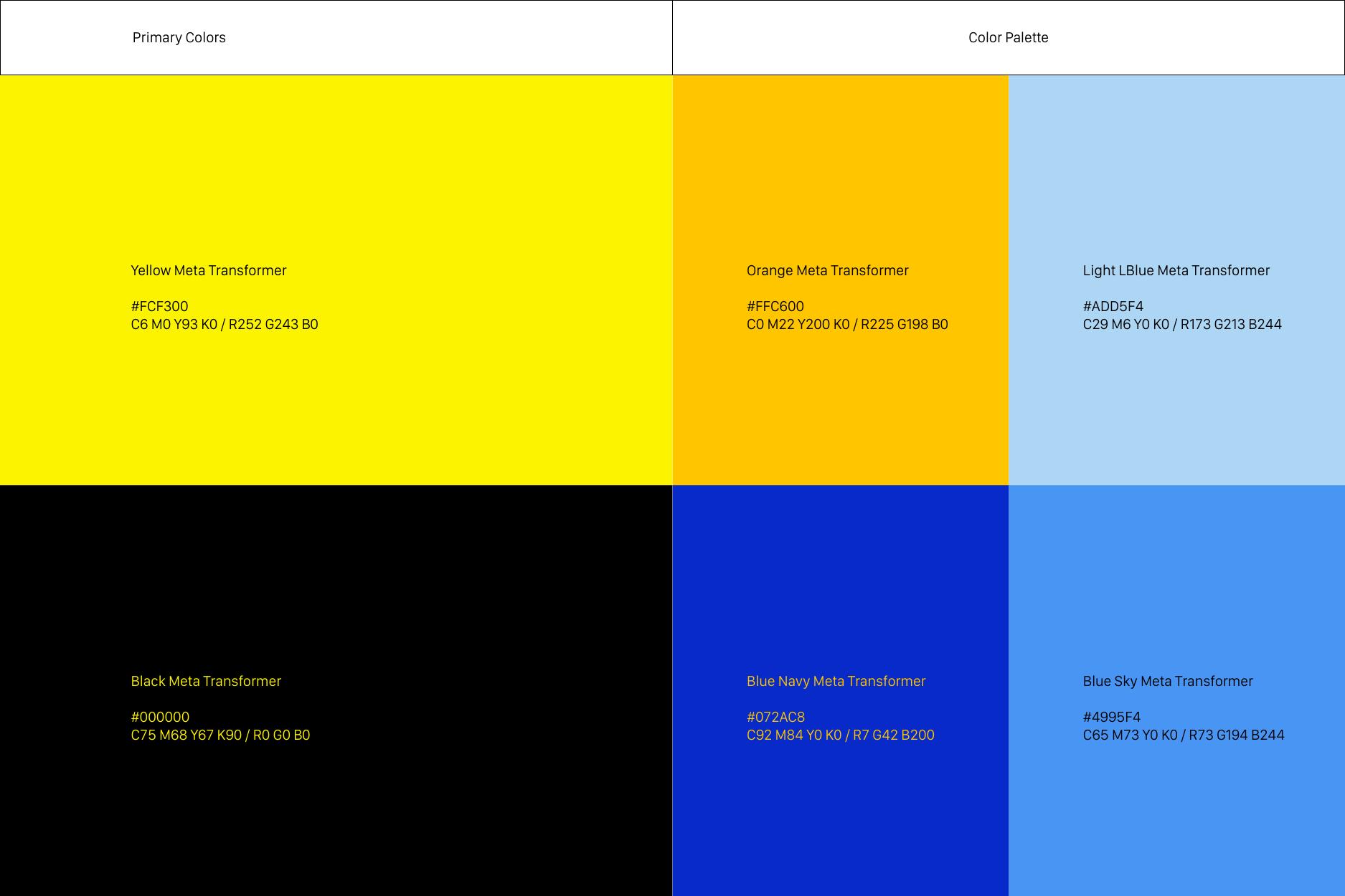 Guidelines — colour palette