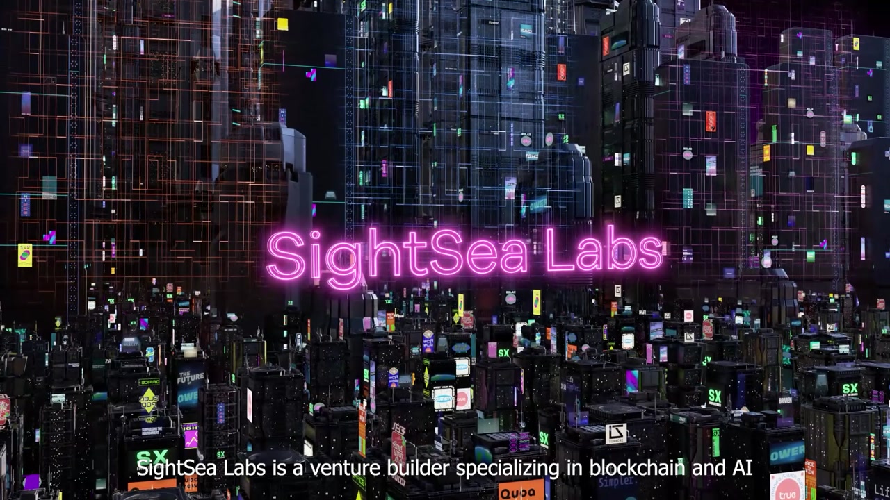 SightSea Labs — digital mascot in a cinematic CGI world